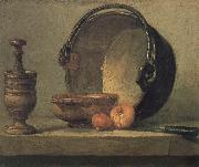 Jean Baptiste Simeon Chardin Bowl two onion copper clepsydras and knife Germany oil painting artist
